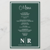 Menü für benutzerdefinierte Probe-Abendessen für H (Vorderseite)