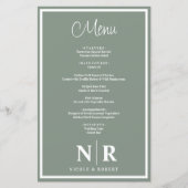 Menü für benutzerdefinierte Probe-Abendessen für H (Vorderseite)