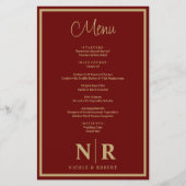 Menü für benutzerdefinierte Probe-Abendessen für H (Vorderseite)