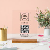 Menü für benutzerdefinierten QR-Code | berührungsl Acrylschild (Hochzeit)