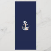 Menü für blaue Pfirsichkarten für Hochzeiten Menükarte (Rückseite)