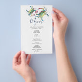 Menü für das Budget von Watercolor Blue Crab Coast (Handgriff)