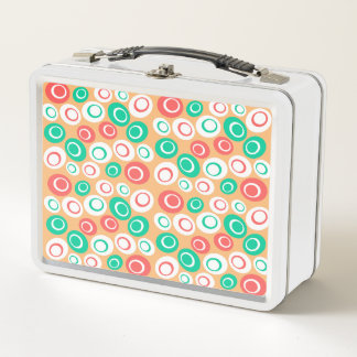 Menü für das Retro Oval Dots Muster Metall Brotdose