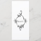 Menü für dekorative Monogramme Menükarte (Rückseite)