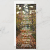 Menü für die Hochzeit des verzauberten Waldwegs zu Menükarte (Vorne/Hinten)