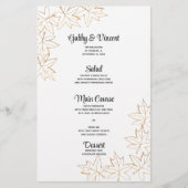 Menü für die Hochzeit von Ahornblättern im Herbst (Vorderseite)