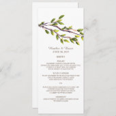 Menü für die Hochzeit von Pinselstrichen Menükarte (Vorne/Hinten)