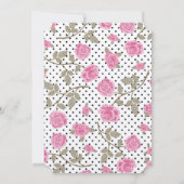 MENÜ FÜR DIE REZEPTION IN Rosa/Schwarz Einladung (Rückseite)