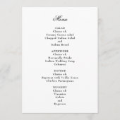 Menü für feierliche Hochzeiten Menükarte (Vorderseite)
