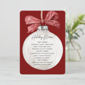 Menü für Gedenkfeiern Einladung (Stehend Vorderseite)