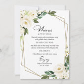 Menü für geometrisches Brautparty für Pflanzen Einladung (Vorderseite)