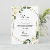 Menü für geometrisches Brautparty für Pflanzen Einladung (Stehend Vorderseite)