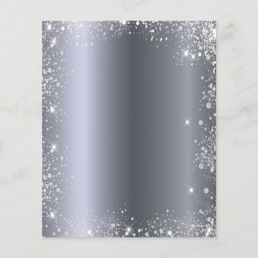 Menü für Glitzern mit Silver Glitzer-Skript-Bar (Rückseite)