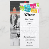 Menü für Hochzeit oder Fiesta Menükarte (Vorne/Hinten)