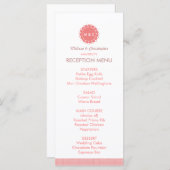 Menü für Hochzeiten abstrakter Blume / Programm (Vorne/Hinten)