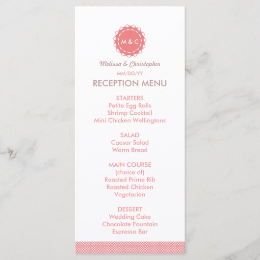 Menü für Hochzeiten abstrakter Blume / Programm (Vorderseite)