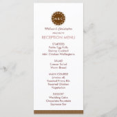 Menü für Hochzeiten abstrakter Blume / Programm (Vorderseite)