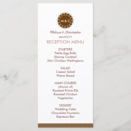 Menü für Hochzeiten abstrakter Blume / Programm