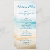 Menü für Hochzeiten am Strand Menükarte (Vorne/Hinten)