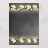 Menü für Hochzeiten auf Chalkboard-Rose Menükarte (Rückseite)