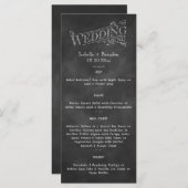 Menü für Hochzeiten auf der Tafel 2 Menükarte (Vorne/Hinten)