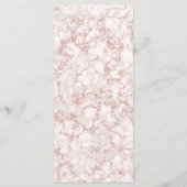 Menü für Hochzeiten in Blush-Marble Geometric Fram Menükarte (Rückseite)