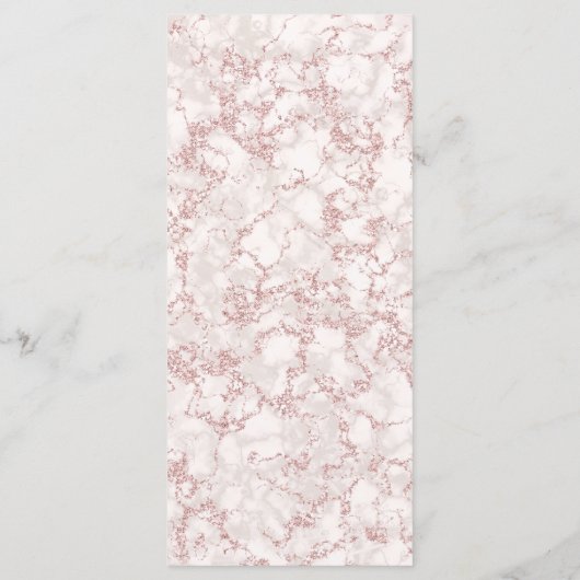 Menü für Hochzeiten in Blush-Marble Geometric Fram Menükarte (Rückseite)