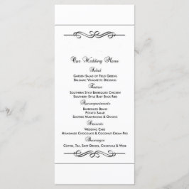 Menü für Hochzeiten Menükarte