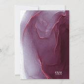 Menü für Hochzeiten mit Tintenstrahl, Burgund ID76 (Rückseite)