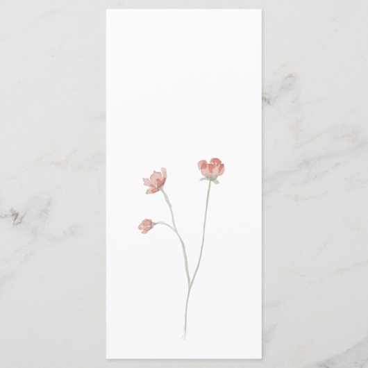 Menü für Hochzeiten oder Veranstaltungen in Wasser Menükarte (Rückseite)