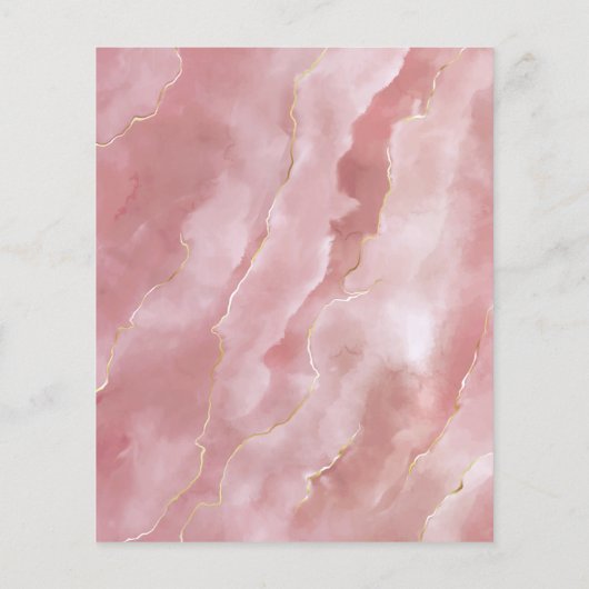 Menü für Hochzeitsfeiern in Rosa (Hinten)