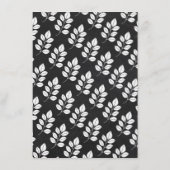 Menü für Hochzeitsfeiern mit Blumenmuster Menükarte (Rückseite)