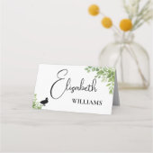 Menü für Hochzeitskarten mit grünen Blätter (Vorderseite)