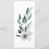 Menü für Hochzeitsmahlzeiten in Wasserfarben Menükarte