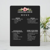 MENÜ FÜR individuell anpassbare COCKTAIL-STUNDEN Menükarte (Stehend Vorderseite)