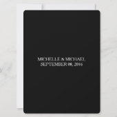 MENÜ FÜR individuell anpassbare WEDD-REZEPTION Einladung (Rückseite)