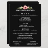 MENÜ FÜR individuell anpassbare WEDD-REZEPTION Einladung (Vorne/Hinten)