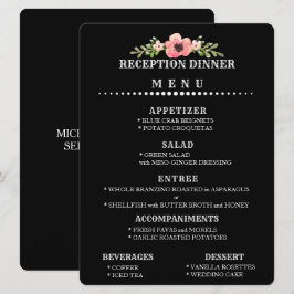 MENÜ FÜR individuell anpassbare WEDD-REZEPTION Einladung