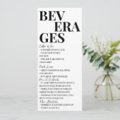 Menü für Minimalistische Brunch-Getränke am Mutter Menükarte (Stehend Vorderseite)