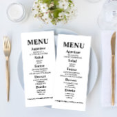 Menü für Minimalistische Graduierungsparty Menükarte