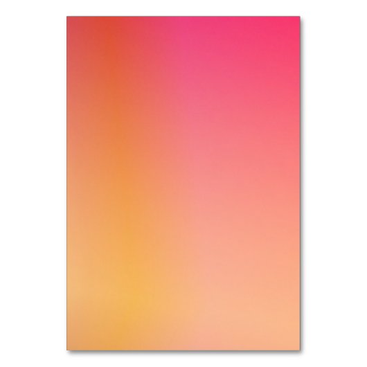 Menü für moderne Sunset Ombre Tischnummer (Rückseite)