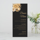 Menü für neutrale Blume Bouquet-Wedding Menükarte (Stehend Vorderseite)