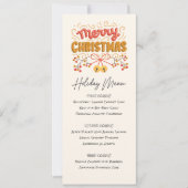 Menü für Printbären und Bells Einladung (Vorderseite)