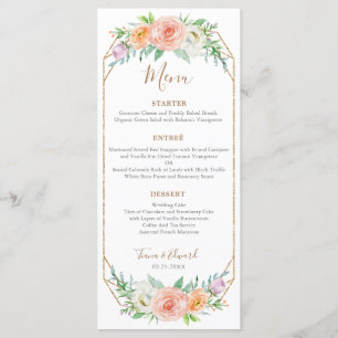 Menü "Geometrische Blume" Menükarte