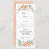 Menü "Geometrische Blume" Menükarte (Vorne/Hinten)