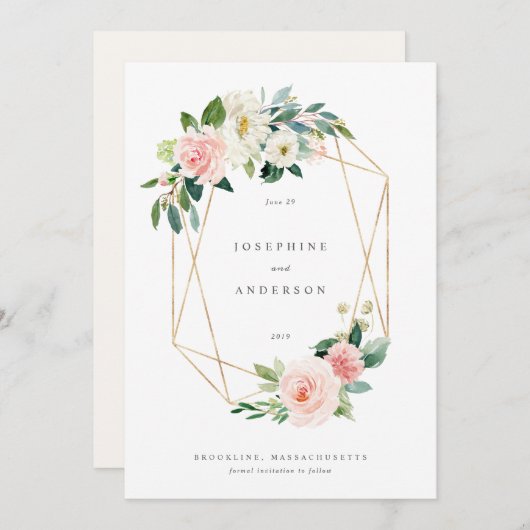 Menü "Geometrisches Schwarz" Menükarte (Vorne/Hinten)