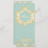 Menü Georgiana (Marie Antoinette Blue) Menükarte (Vorne/Hinten)