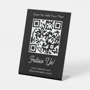 Menü Geschäft Jeder QR-Code-Scan-Podiumsschild Sockelschild
