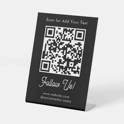 Menü Geschäft Jeder QR-Code-Scan-Podiumsschild Sockelschild (Vorderseite)