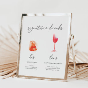 Menü "Getränke mit Minimalistischer Wasserfarbe"